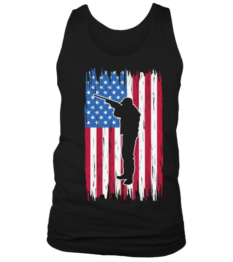 Buck Deer Hunting Camouflage Flag Tank Top Unisex