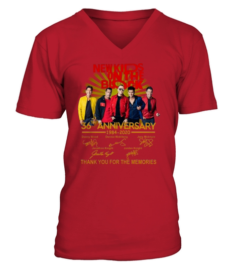 New Kids on the Block 36th anniversary 1984 2020 all signature shirt V-Neck T-shirt