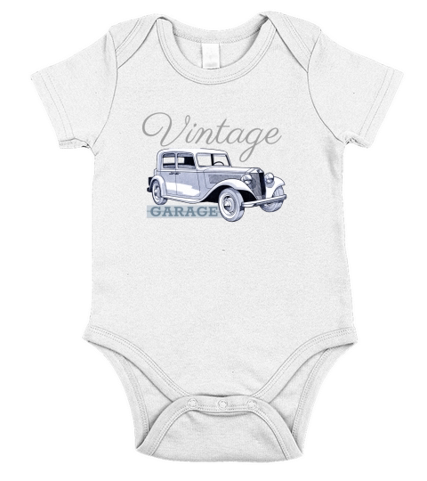 Vintage garage Short Sleeve Baby One-Piece