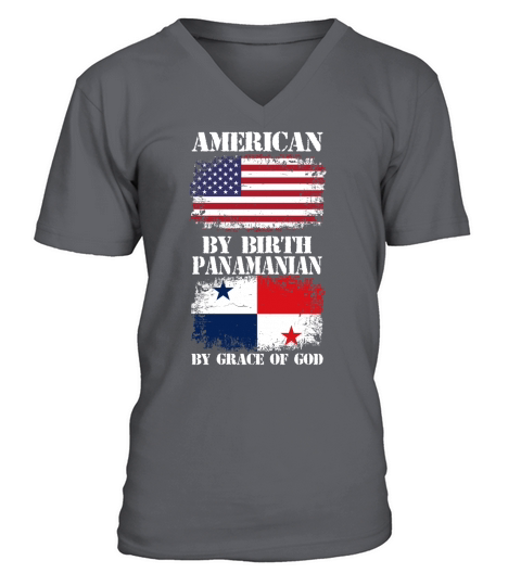 American By Birth Panamanian By Grace Of God 2020 V-Neck T-shirt