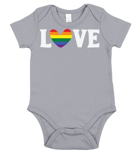 Love LGBTQ Pansexual Heart Flag Short Sleeve Baby One-Piece
