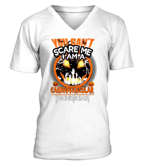 CARDIOVASCULAR TECHNICIAN Broom Halloween V-Neck T-shirt