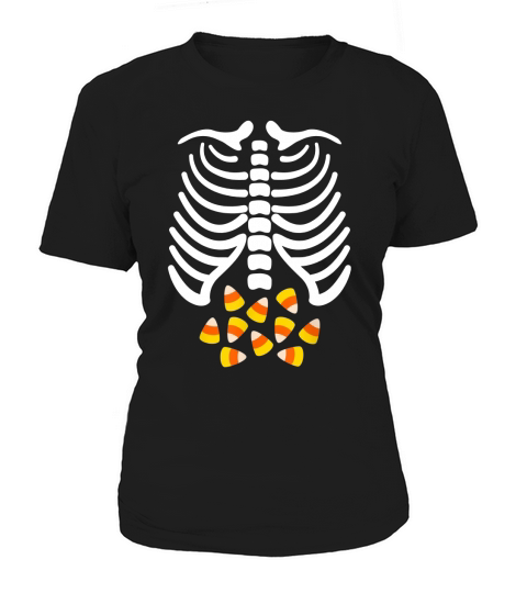 Candy Corn Skeleton Rib Cage Halloween Costume T Shirt Women's T-Shirt