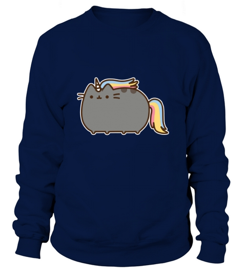 Pusheen Mens Rainbow Unicorn Sweatshirt Unisex