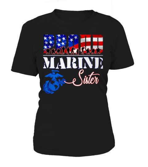 Proud Marine Sister Patriotic USA Military 2020 Women's T-Shirt