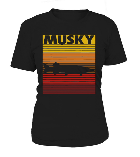 Musky Fishing Retro Muskie Muskellunge Fisherman Women's T-Shirt