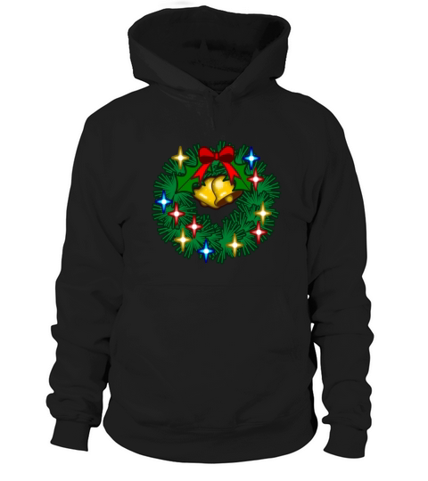 Christmas wreath at winter time Hoodie Unisex