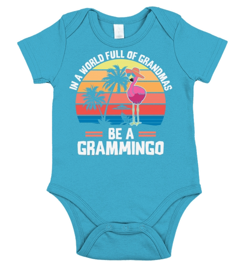 In a world full of grandmas be a grammingo Short Sleeve Baby One-Piece