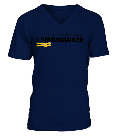 Simple Logo University Of Wisconsin Milwaukee 2020 V-Neck T-shirt