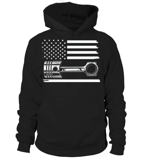 American flag priston muscle car Hoodie Unisex