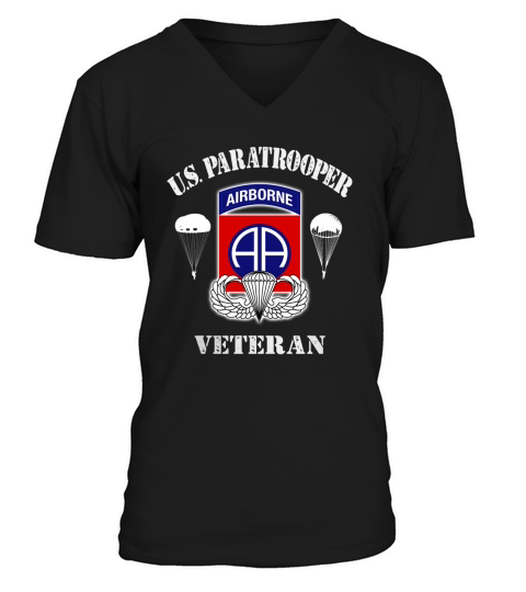 US Paratrooper Airborne Veteran Tshirt V-Neck T-shirt