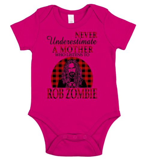 Never underestimate a mother who listens to Rob Zombie - Unisex Long Sleeve Short Sleeve Baby One-Piece