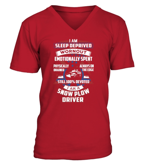Awesome Snow Plow Driver Shirt V-Neck T-shirt