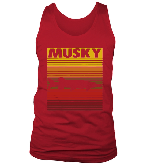 Musky Fishing Retro Muskie Muskellunge Fisherman Tank Top Unisex
