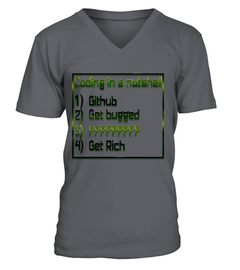 Coding In A Nutshell bug error system windows V-Neck T-shirt