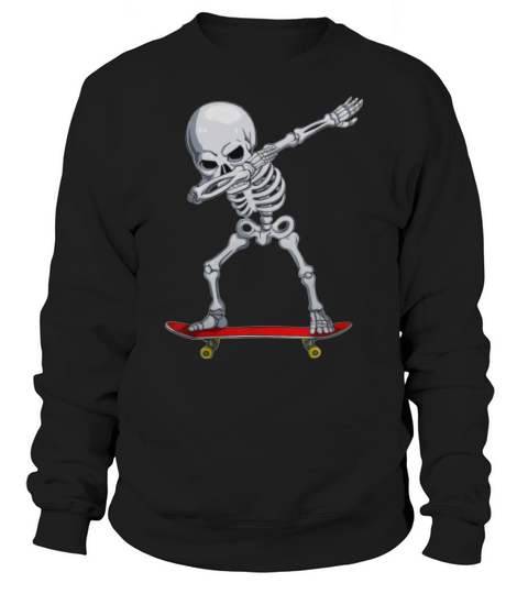 Dabbing Skate Skeleton Skateboard Clothes, Skater Boys Mens T Shirt Sweatshirt Unisex