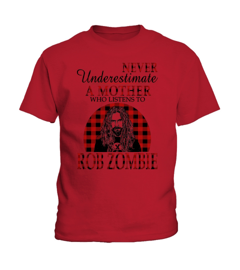 Never underestimate a mother who listens to Rob Zombie - Unisex Long Sleeve Kids T-Shirt