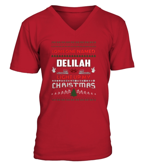 DELILAH light up my christmas V-Neck T-shirt