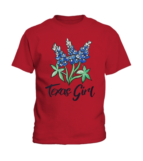 Texas Girl Bluebonnets Kids T-Shirt