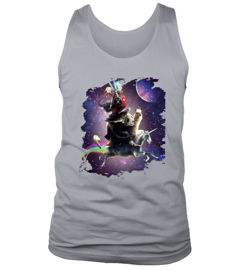 Cat Riding Chicken Turtle Panda Llama Unicorn shirt Tank Top Unisex