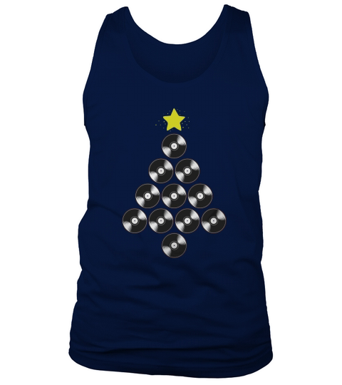 Christmas Vinyl Records Tree Tank Top Unisex