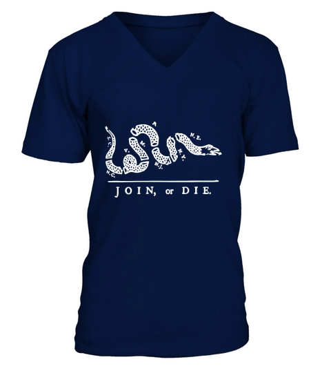 Join or Die Ben Franklin T-Shirt V-Neck T-shirt