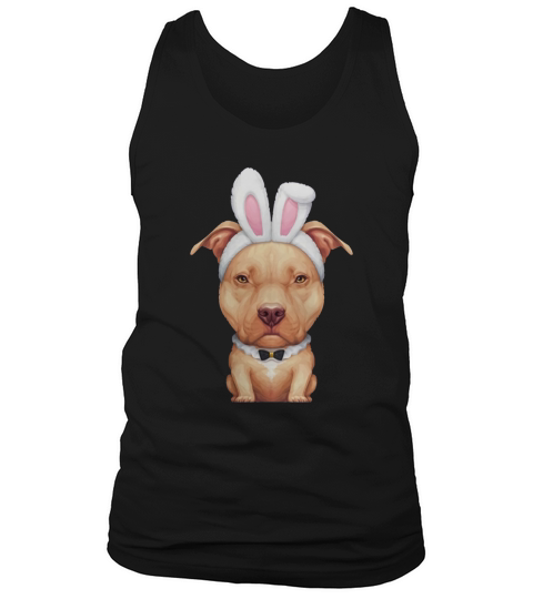 Fawn Pit Bull Terrier in the Easter Bunny Costume Tank Top Unisex