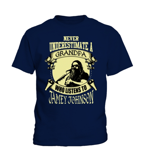 Never Underestimate A Grandpa Who Listens To Jamey Johnson Kids T-Shirt