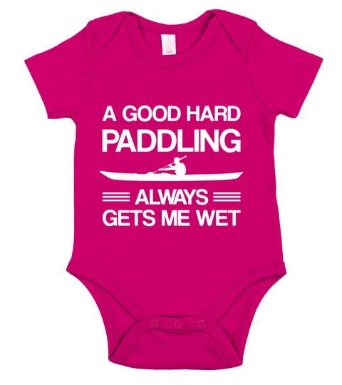 good hard kayaking paddling gets me wet Short Sleeve Baby One-Piece
