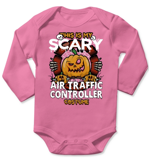 AIR TRAFFIC CONTROLLER Scary Halloween Long Sleeve Baby One-Piece