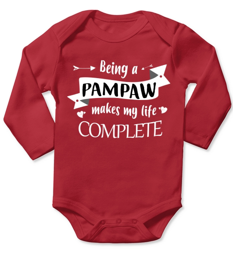 Being A Pampaw Makes My Life Complete Long Sleeve Baby One-Piece