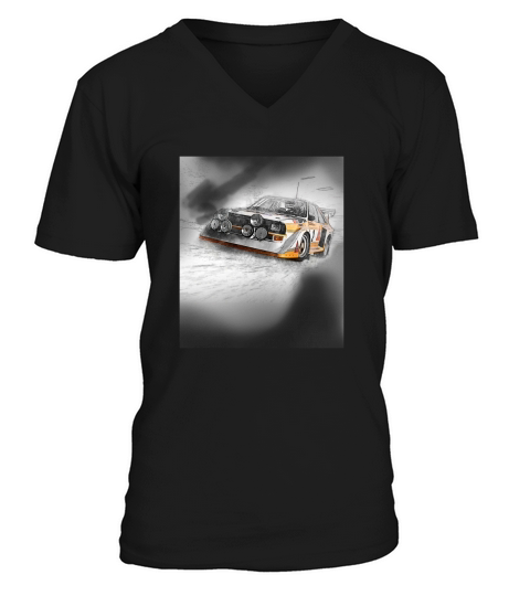 Rally Car Illustration - T Shirt V-Neck T-shirt