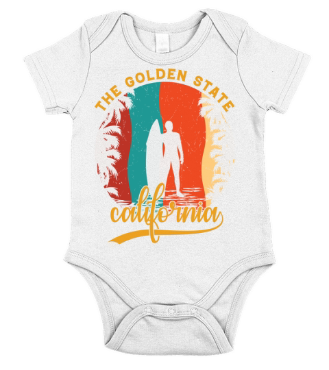 The golden state California Short Sleeve Baby One-Piece