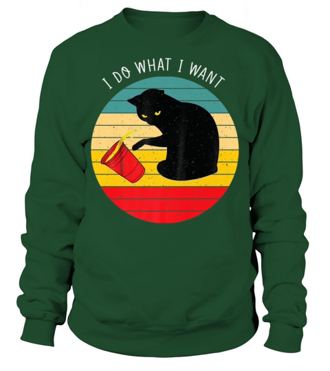 Do What I Want Vintage Black Cat Red Cup Funny My Cat Premium T Shirt Sweatshirt Unisex