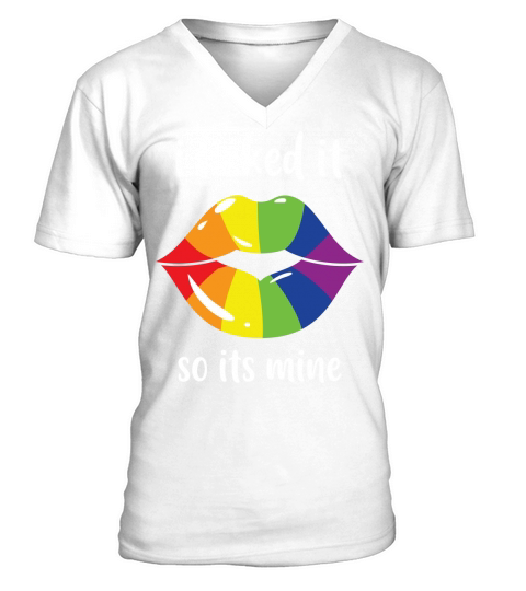 LGBT I Licked it So V-Neck T-shirt