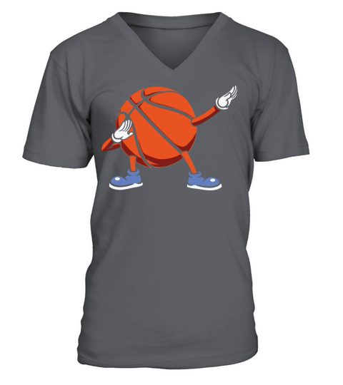 Dabbing Basketball Ball Dab Dance V-Neck T-shirt