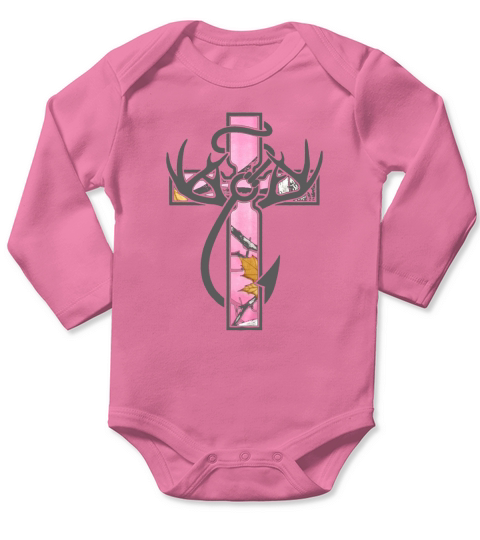 Hunting Faith Fishing Long Sleeve Baby One-Piece