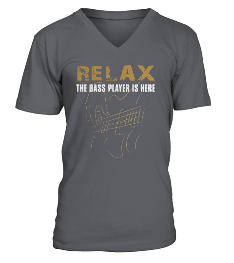 The Bass Player is here V-Neck T-shirt