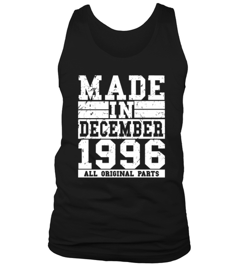 1996 Birthday December Vintage Saying Tank Top Unisex