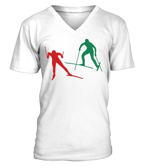 Cross Country Ski V-Neck T-shirt