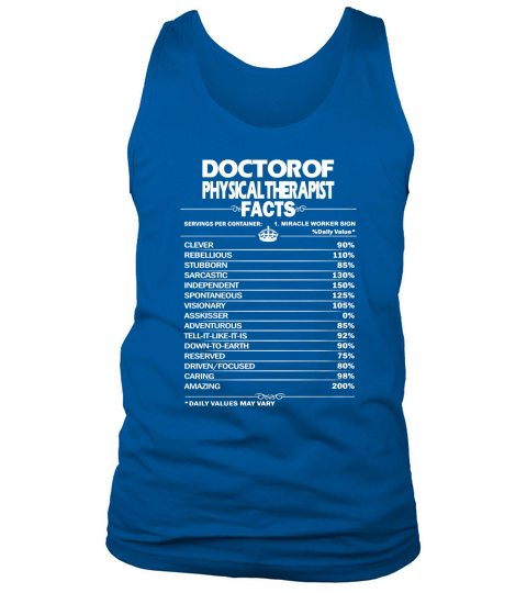 DOCTOR OF PHYSICAL THERAPIST Job Fact Tank Top Unisex