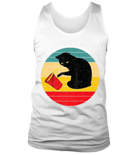 Do What I Want Vintage Black Cat Red Cup Funny My Cat Premium T Shirt Tank Top Unisex