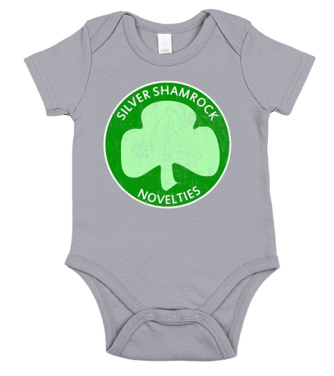 Vintage Silver Shamrock Novelties Short Sleeve Baby One-Piece