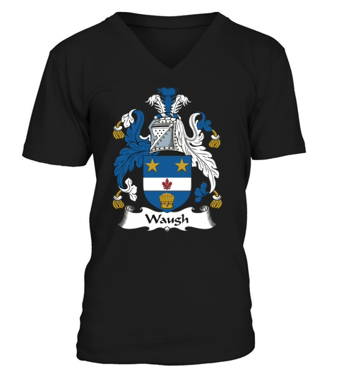 Waugh Family Crest Scottish Family Crests - Coffee Mug (colored) V-Neck T-shirt