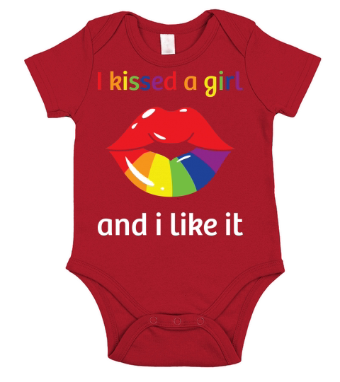 I kissed a girl and Short Sleeve Baby One-Piece