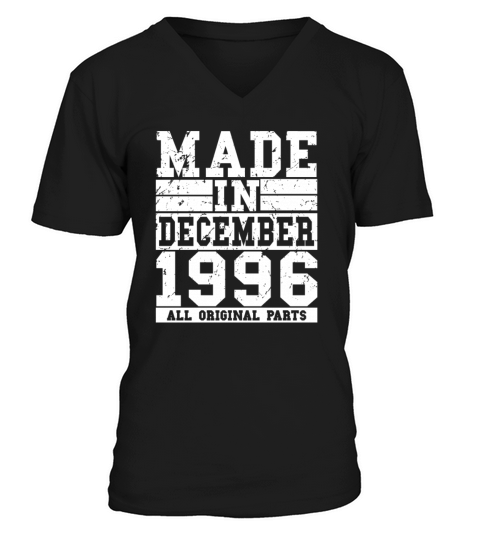1996 Birthday December Vintage Saying V-Neck T-shirt