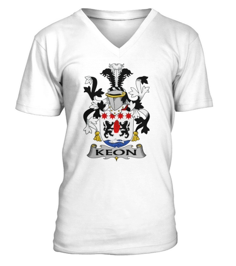 Keon Family Crest Irish Family Crests II V-Neck T-shirt