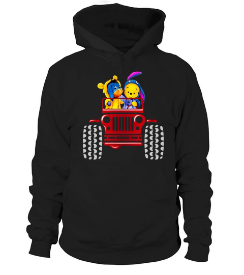Winnie The Pooh Tiger And Eeyore Jeep shirt Hoodie Unisex
