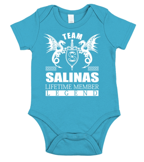 Team SALINAS Lifetime Member Legend Name Shirts Short Sleeve Baby One-Piece