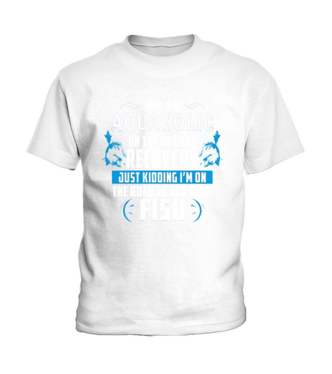 Fishing I am An Aquaholic On The Road To Recovery T - Mens Premium Kids T-Shirt